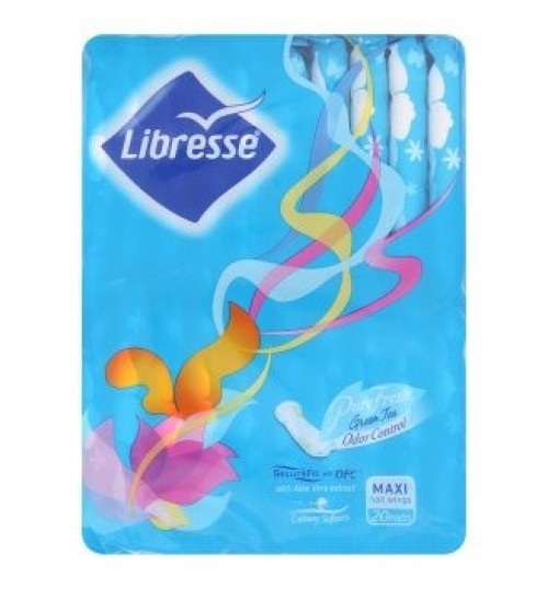 Libresse 含纯绿茶香味的清新厚装卫生巾 